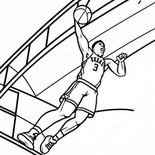 Giannis dunkkaamassa koripallon värityssivu | Giannis värityssivu