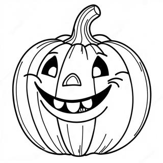 Hymyilevä Jack O Lantern -värityssivu | Jack O Lantern värityssivu