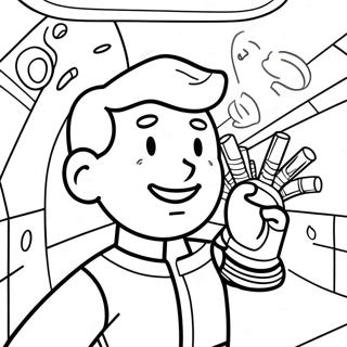 Fallout Vault Boy värityssivu | Fallout värityssivu