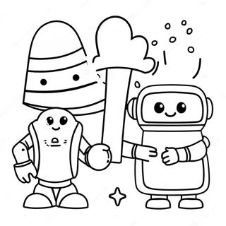 Värikäs Storybots-seikkailu värityssivu | Storybots värityssivu