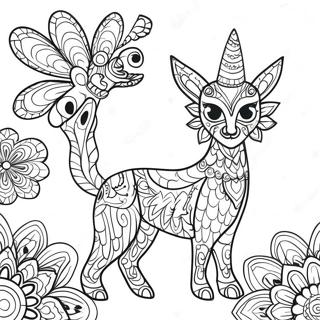 Alebrije -värityssivu | Alebrije värityssivu