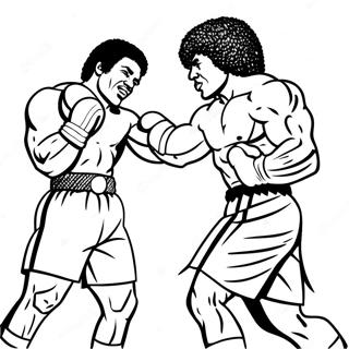 Rocky vs Apollo Creed Värittämissivu | Rocky värityssivu