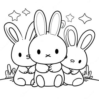 Miffy Ystävien Kanssa Värittämislehti | Miffy värityssivu