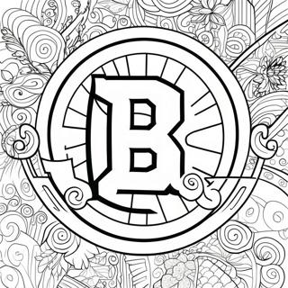 Bruins-logo värityssivu | Bruins värityssivu