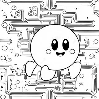 Pacman klassikko -värityssivu | Pacman värityssivu