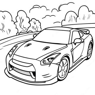 GTR Urheiluauto Värittämissivu | GTR värityssivu
