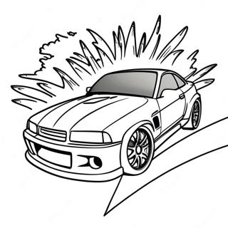 Urheilullinen JDM-auto värityssivu | JDM Auto värityssivu
