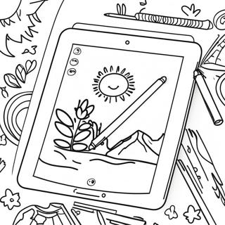 iPad värityssivu lapsille | iPad värityssivu