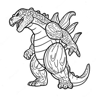 Godzilla Murisee Vihasesti Värittämiseen | Godzilla 2021 värityssivu