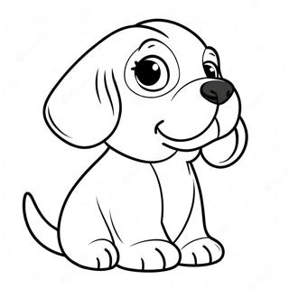 Söpö Beagle-pentu -värityssivu | Beagle värityssivu