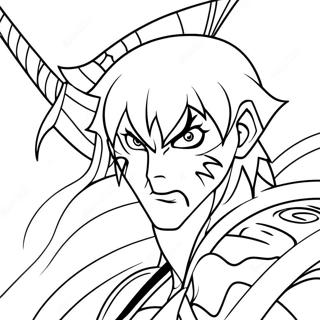Ichigo Kurosaki taistelussa -värityssivu | Valkaisu värityssivu