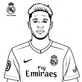 Neymar jalkapallotähti - värityssivu | Neymar värityssivu