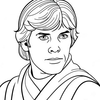 Luke Skywalker Klassinen Värittämissivu | Luke Skywalker värityssivu