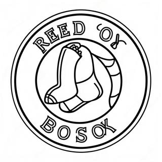 Red Sox -logo värityskuva | Red Sox värityssivu