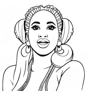 Cardi B Värittämissivu | Cardi B värityssivu