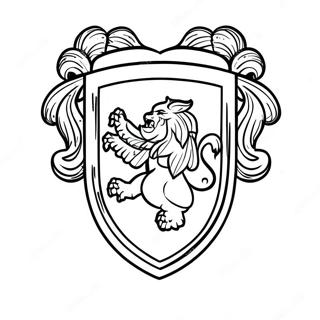 Gryffindorin vaakuna värityssivu | Gryffindor värityssivu