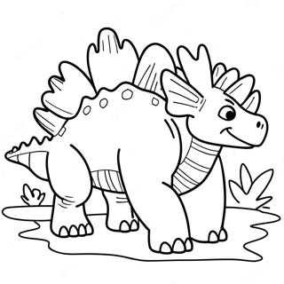 Stegosaurus värityssivu | Stegosaurus värityssivu