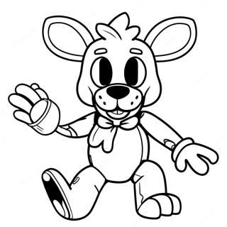 Mangle FNAF hahmo toiminnassa värityssivu | Mangle FNAF värityssivu