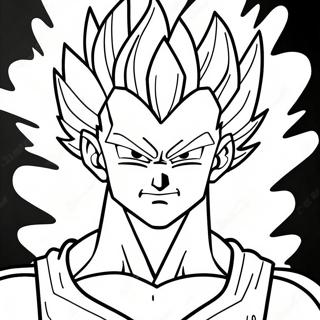 Vegito Super Saiyan värityssivu | Vegito värityssivu