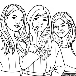 Blackpink värityskuva | Blackpink värityssivu