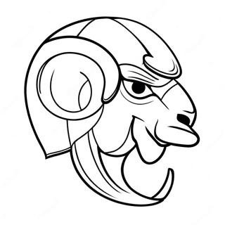 LA Ramsin logo värityssivu | LA Rams värityssivu
