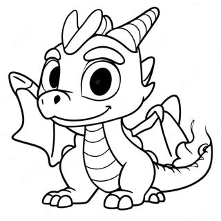 Spyro tulen hengittäminen värityssivu | Spyro värityssivu