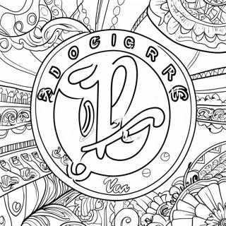 Dodgers -logo värityssivu | Dodgers värityssivu