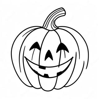 Hymyilevä Jack O'Lantern -värityssivu | Jack O'Lantern värityssivu