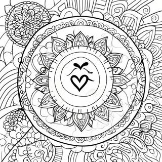 Chakra-symboli värityssivu | Chakra värityssivu