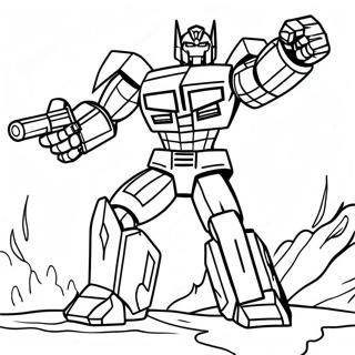 Transformers Megatron taistelussa värityssivu | Megatron värityssivu