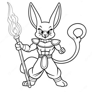 Beerus Sauvallaan Värittämissivu | Beerus värityssivu