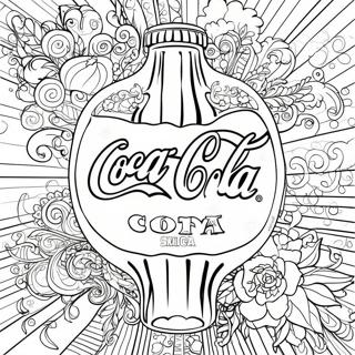 Coca Cola Logo Värittämissivu | Coca Cola värityssivu