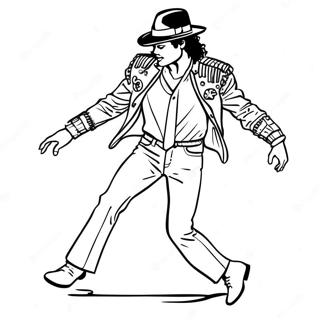 Michael Jacksonin kuun tanssi värityssivu | Michael Jackson värityssivu