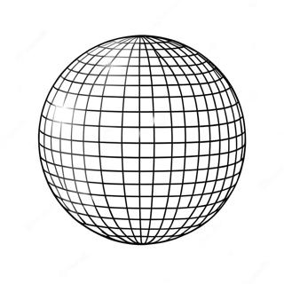 Disco-pallon värittämissivu | Diskopallo värityssivu