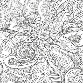 Monimutkaiset henna-kuviot värityssivu | Henna värityssivu