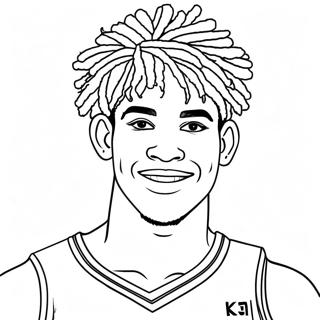 LaMelo Ball -värityskuva | LaMelo Ball värityssivu