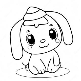 Cinnamoroll jouluhattu värityssivu | Cinnamoroll Joulua värityssivu
