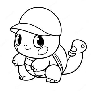 Söpö Squirtle hatulla värityssivu | Squirtle värityssivu