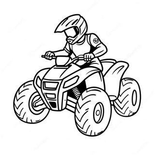 Siisti ATV-kilpailu värityssivu | ATV värityssivu
