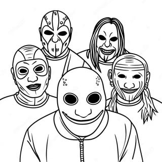 Slipknot Bändin Jäsenet Värittämissivu | Slipknot värityssivu