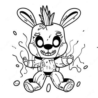 Kauhea Springtrap FNAF värityssivu | Springtrap FNAF värityssivu