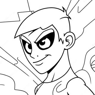 Danny Phantom haamumaisten voimien kanssa värityssivu | Danny Phantom värityssivu