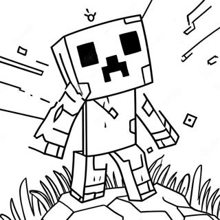 Creeper Minecraft värityssivu | Minecraft värityssivu