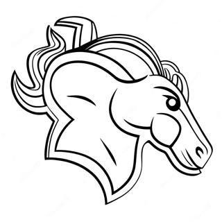 Broncos-logo värityssivu | Broncos värityssivu