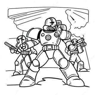 Avaruusmarine taistelukunnossa värityssivu | Warhammer 40K värityssivu