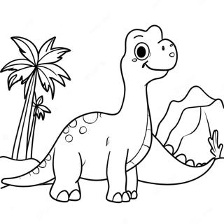Brontosaurus värityssivu | Brontosaurus värityssivu