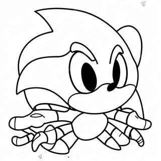 Sonic Spiderman Värittämissivu | Sonic Spiderman värityssivu