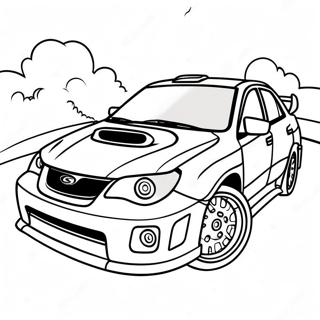 Subaru WRX ralliauto värityssivu | Subaru värityssivu