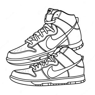 Nike Dunks värityskuva | Nike Dunks värityssivu