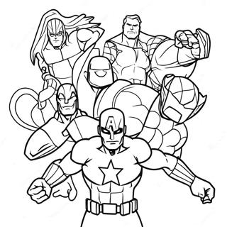 Marvel Superheroiden Värityssivu | Marvel värityssivu